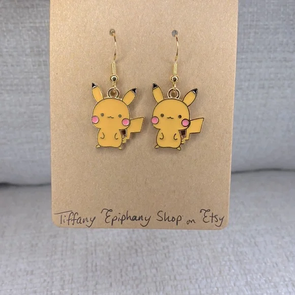 Pokémon Inspired Pikachu Earrings NWOT - Picture 3 of 3